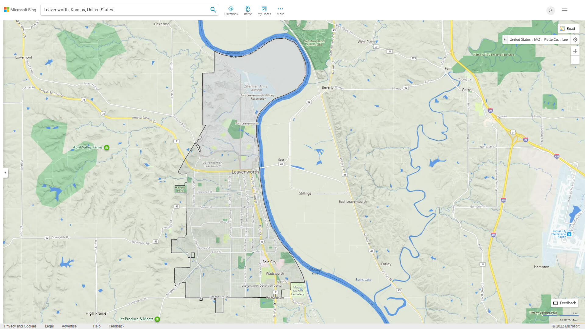 Leavenworth Detailed Map